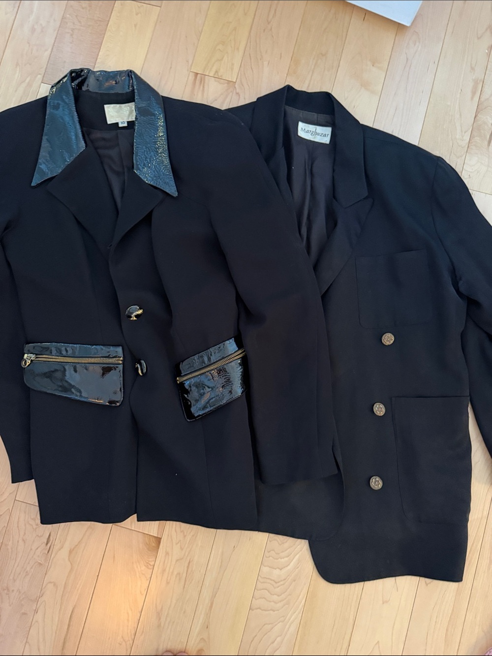 Bundle 2 Black Blazers (silk & wool)